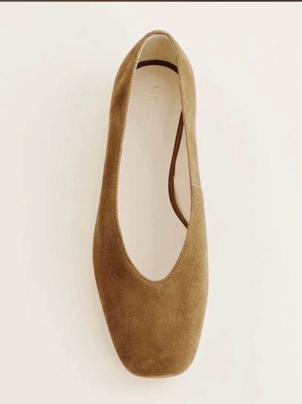NWOT - Reformation Prudence Suede Ballet flat - 6